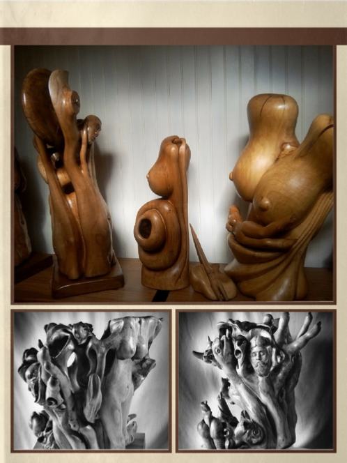 Oeuvres de l'artiste sculpteur sur bois